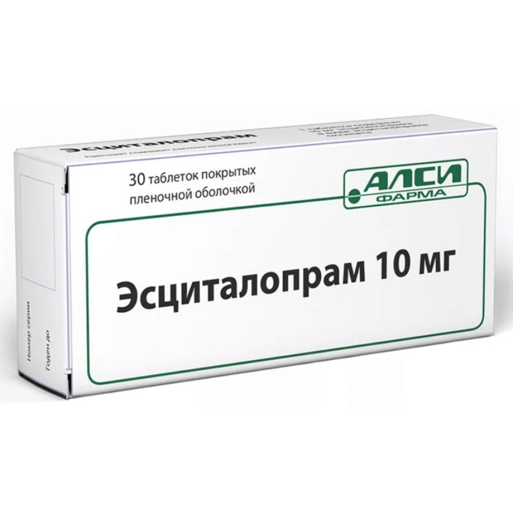 Эсциталопрам таб.п/о плен. 10мг №30