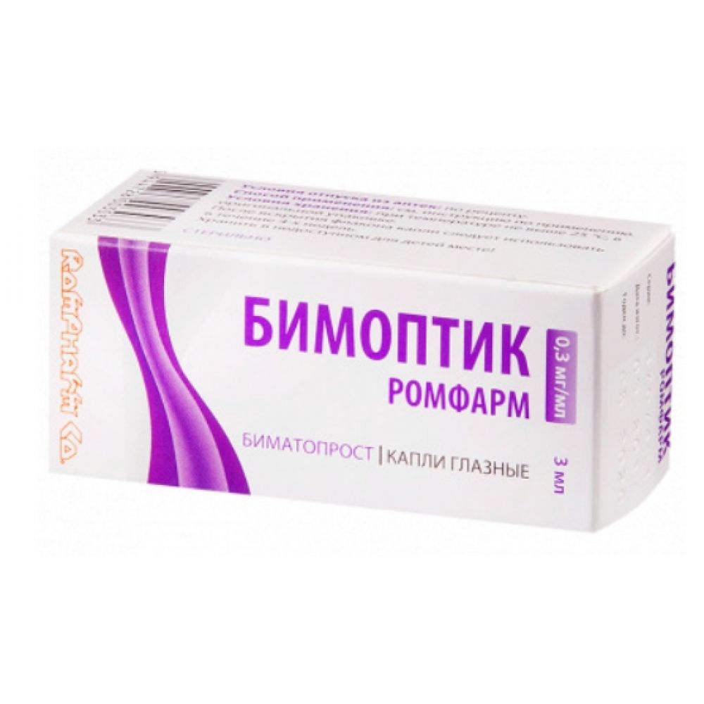 Бимоптик Ромфарм капли гл. 0,3мг/мл 3мл №1