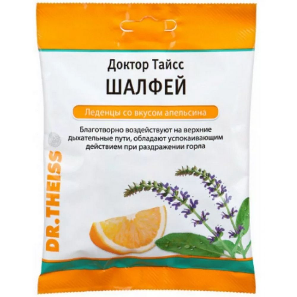 Др.Тайсс леденцы шалфей/апельсин 50г