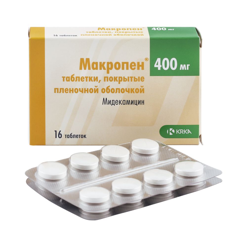 Макропен таб. 400мг №16