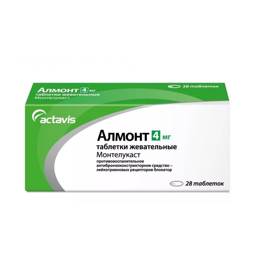 Алмонт таб.жев. 4мг №28