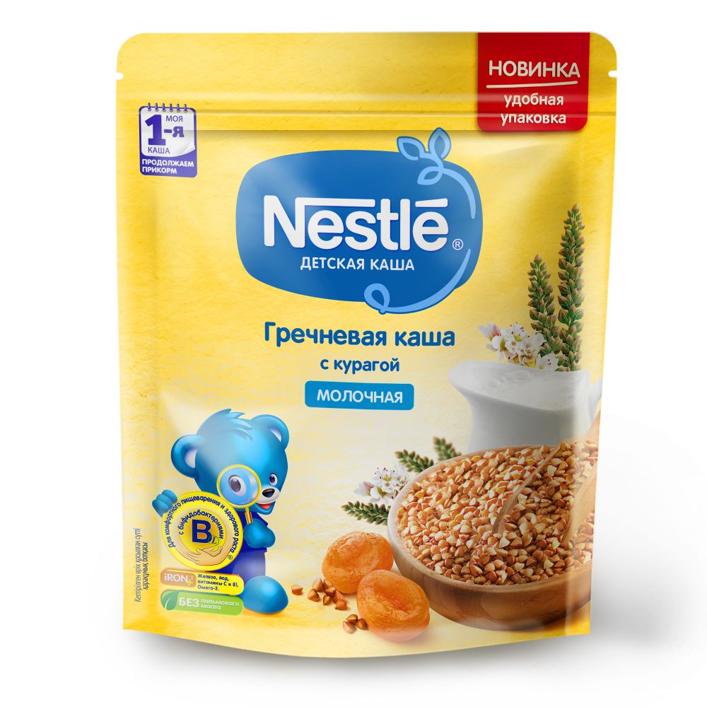 Нестле каша гречка/курага дойпэк 220г