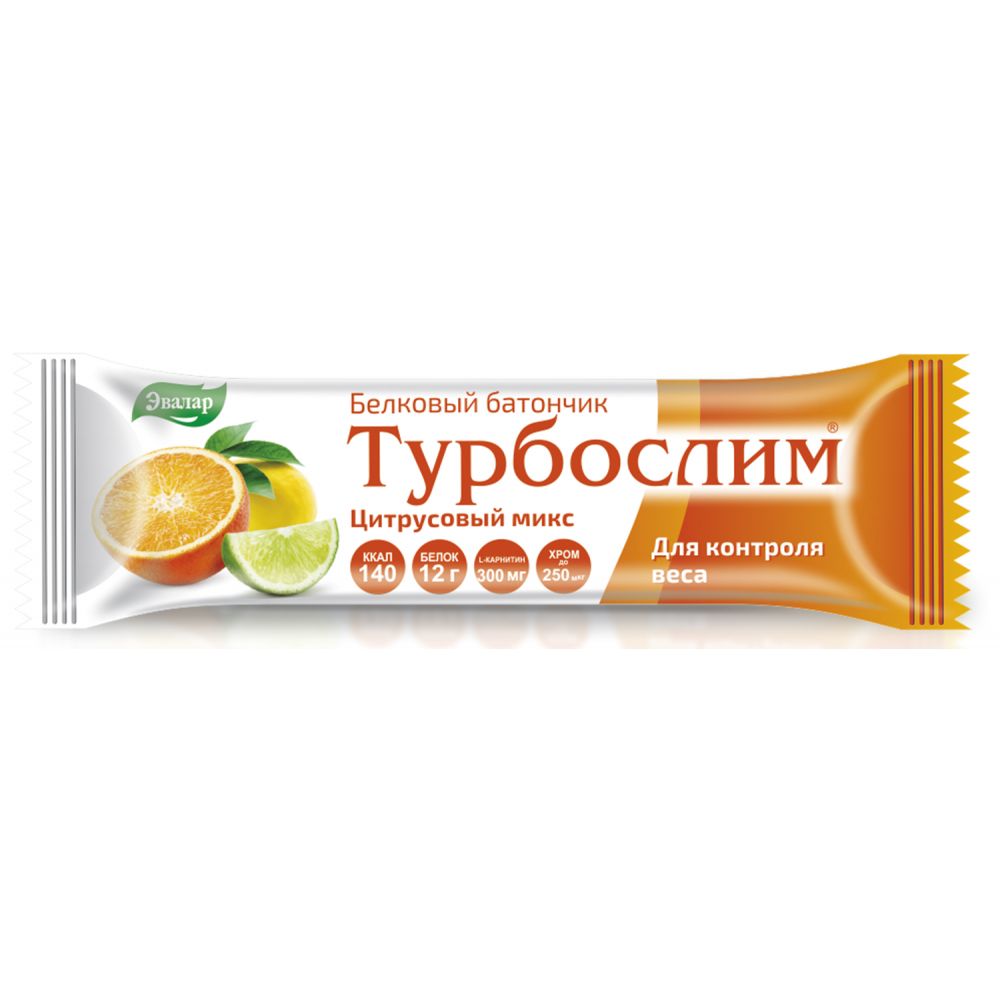 Турбослим цитрусовый микс д/контроля веса батончик 50г