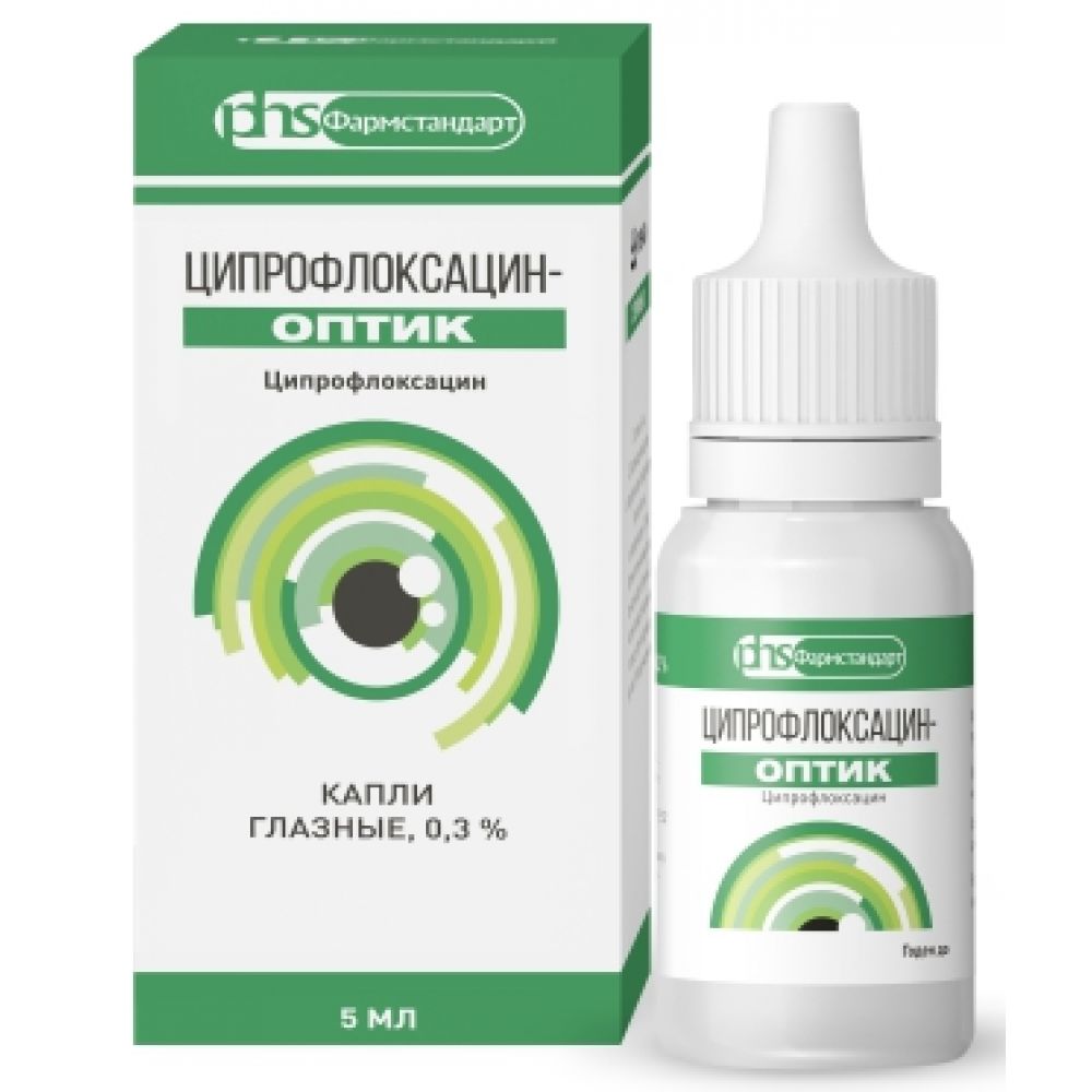 Ципрофлоксацин-Оптик капли гл. 0,3% 5мл