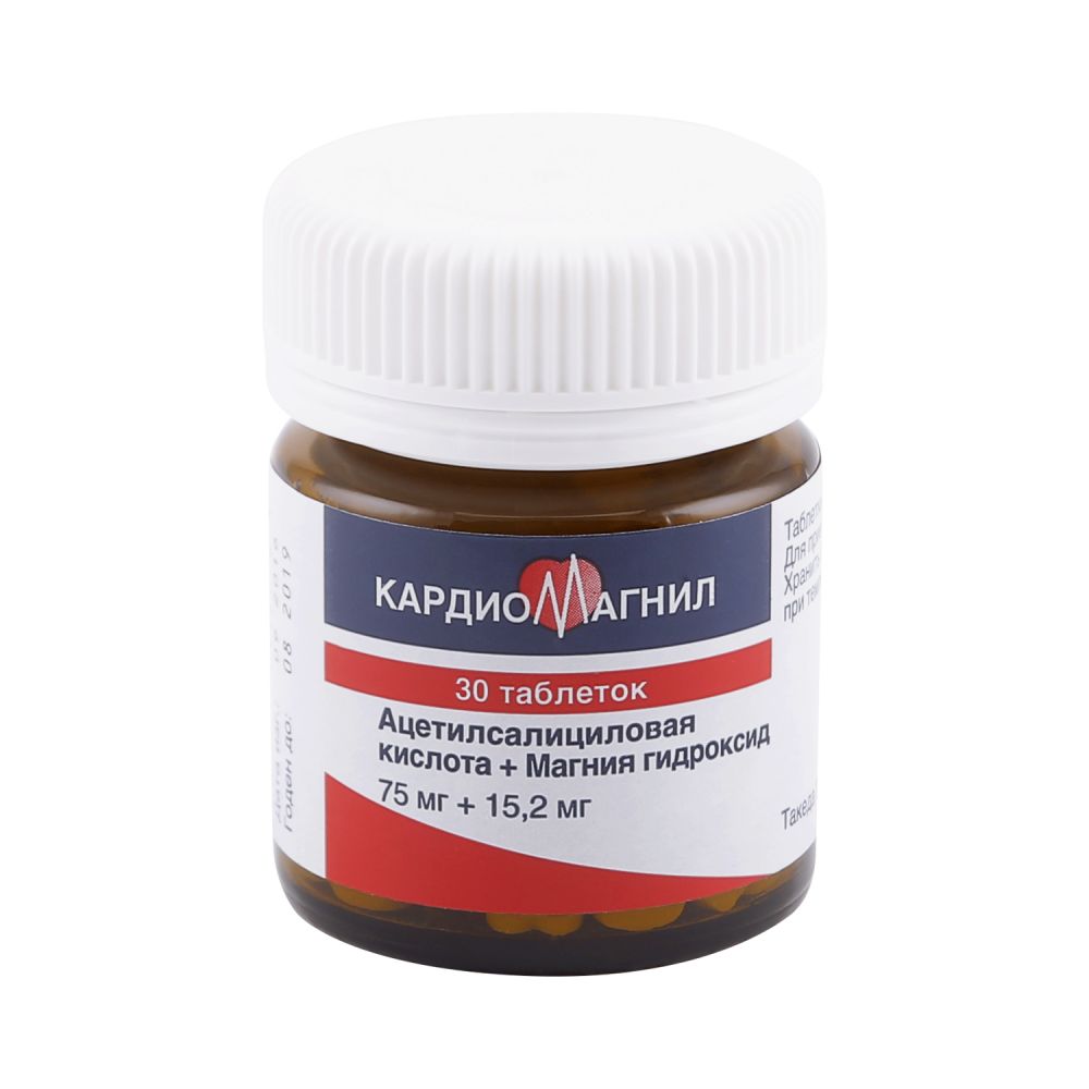 Кардиомагнил таб.п/о 75мг+15,2мг №30