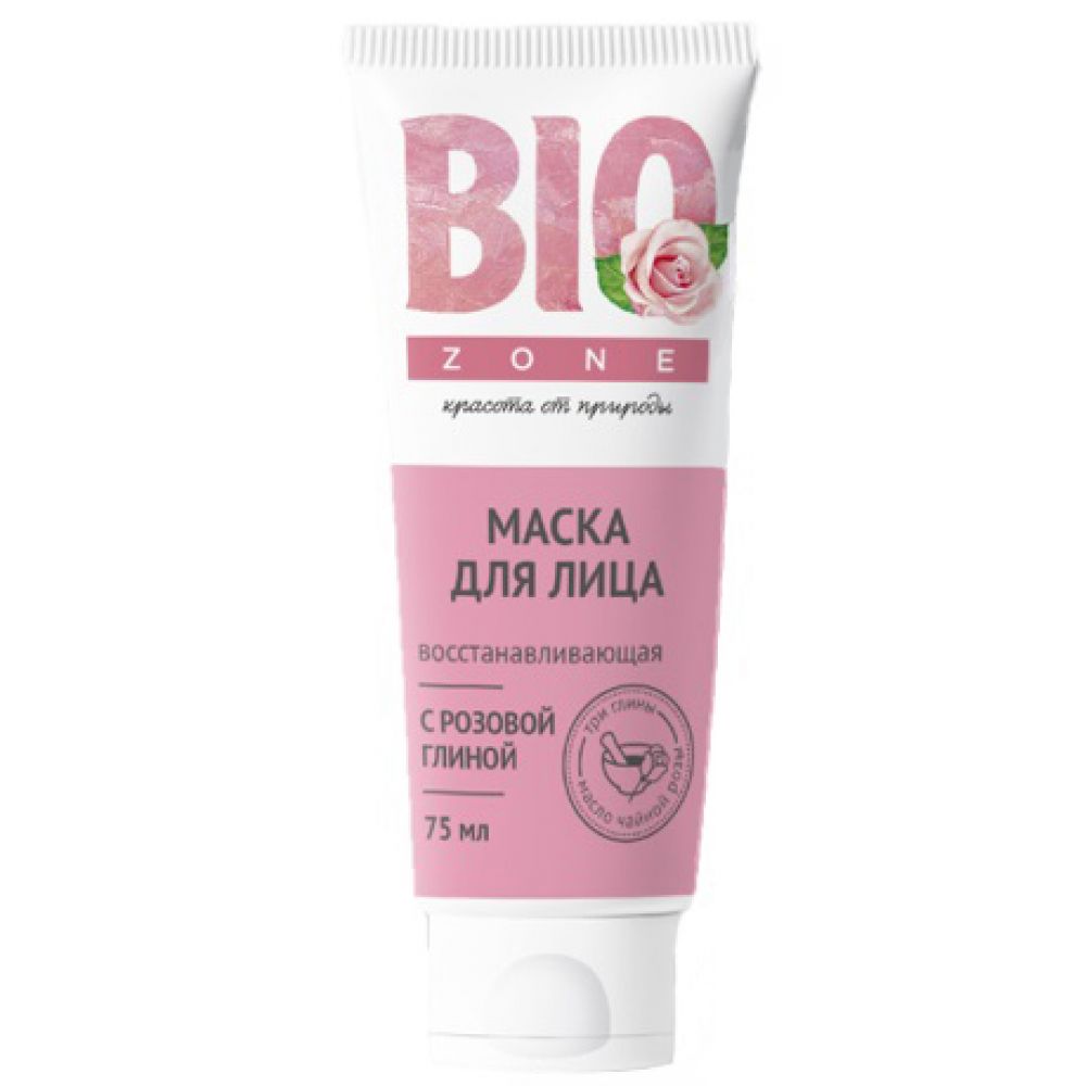 Биозон маска д/лица Розовая глина и эфирное масло чайной розы 75мл