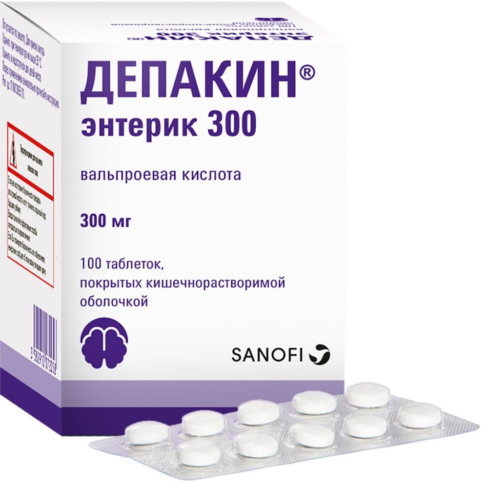 Депакин Энтерик ТБ таб. 300мг №100