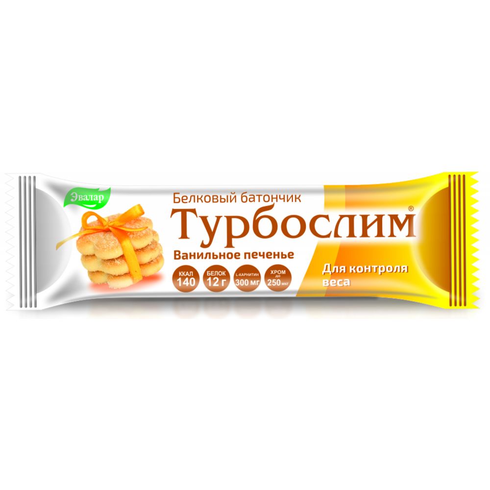 Турбослим ванильное печенье д/контроля веса батончик 50г