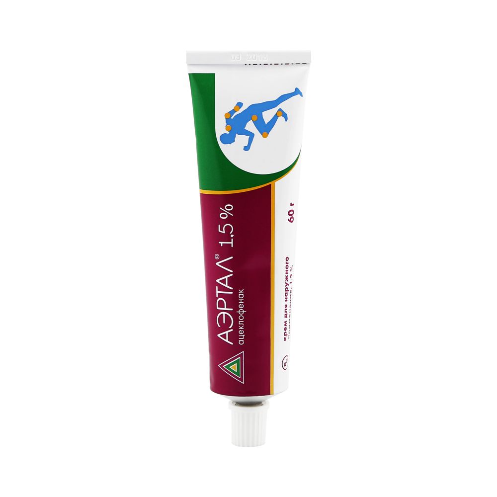 Аэртал крем д/наруж.прим. 1,5% 60г