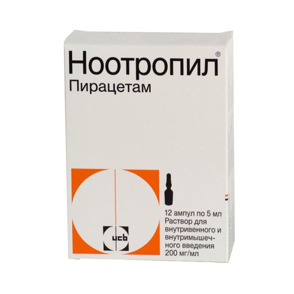 Ноотропил р-р д/в/в и в/м введ. 1г 5мл №12