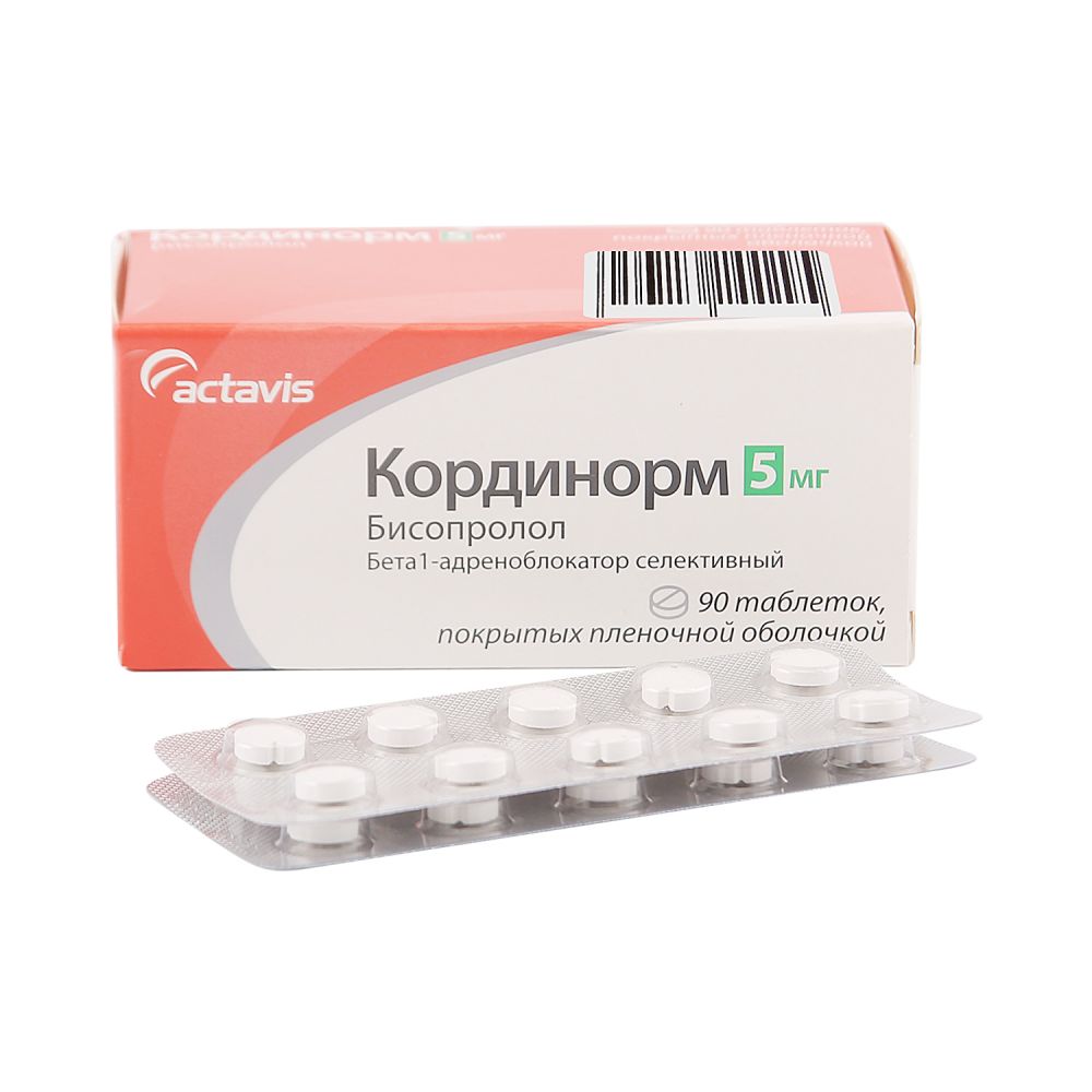 Кординорм таб.п/о плен. 5мг №90