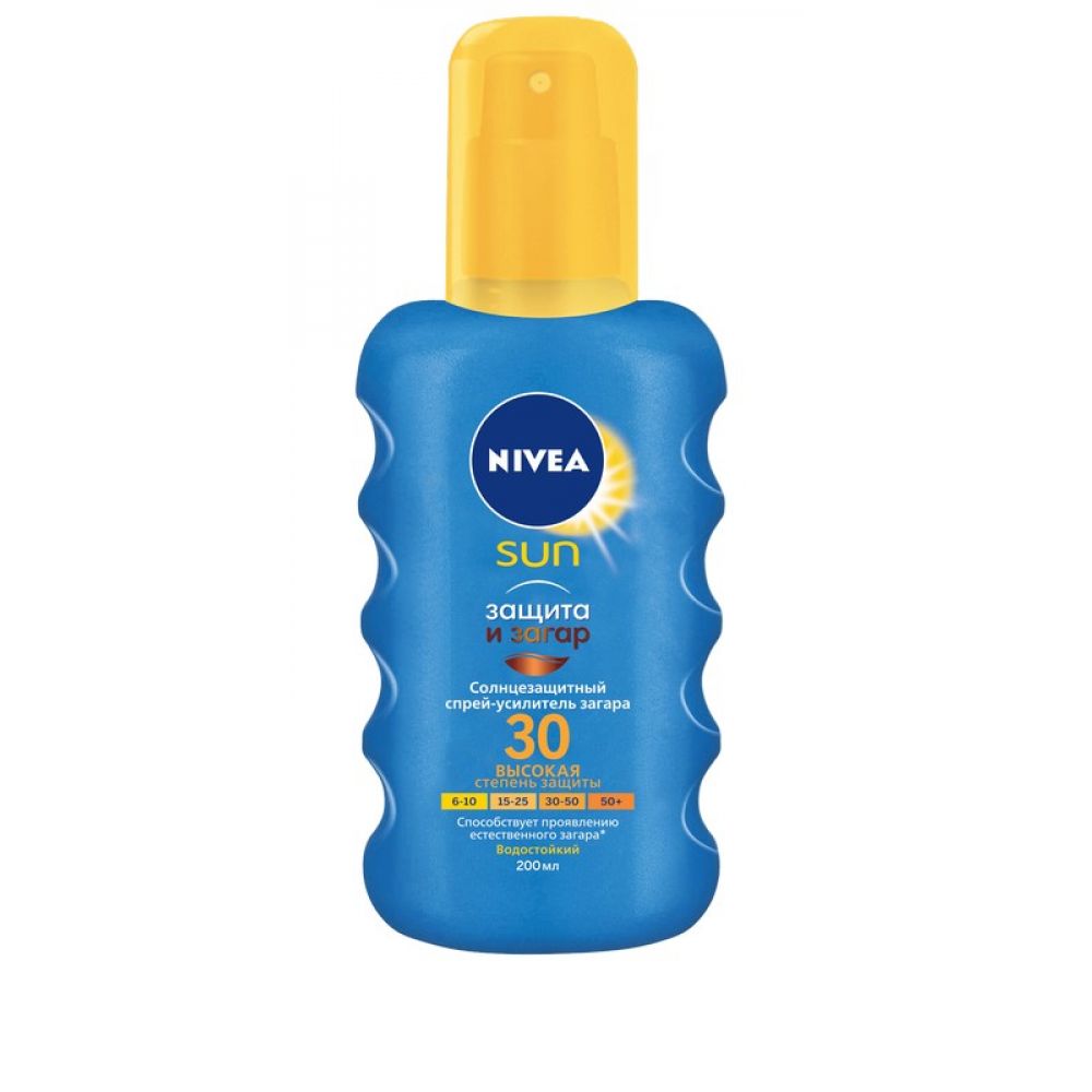 Нивея Сан спрей Защита и Загар SPF30 200мл 85445