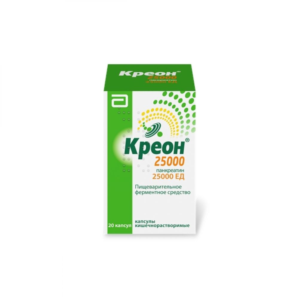 Креон 25000 капс.киш.раст. №20