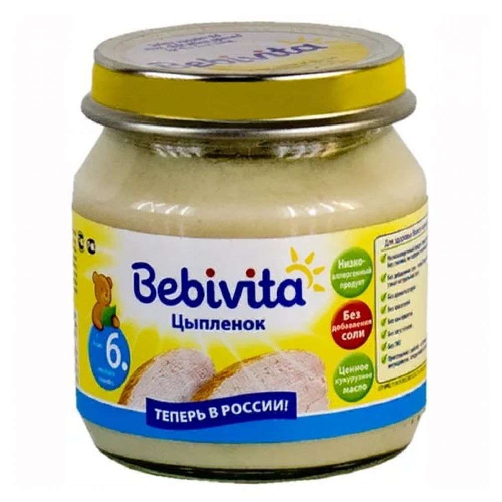 Бебивита пюре цыпленок 100г