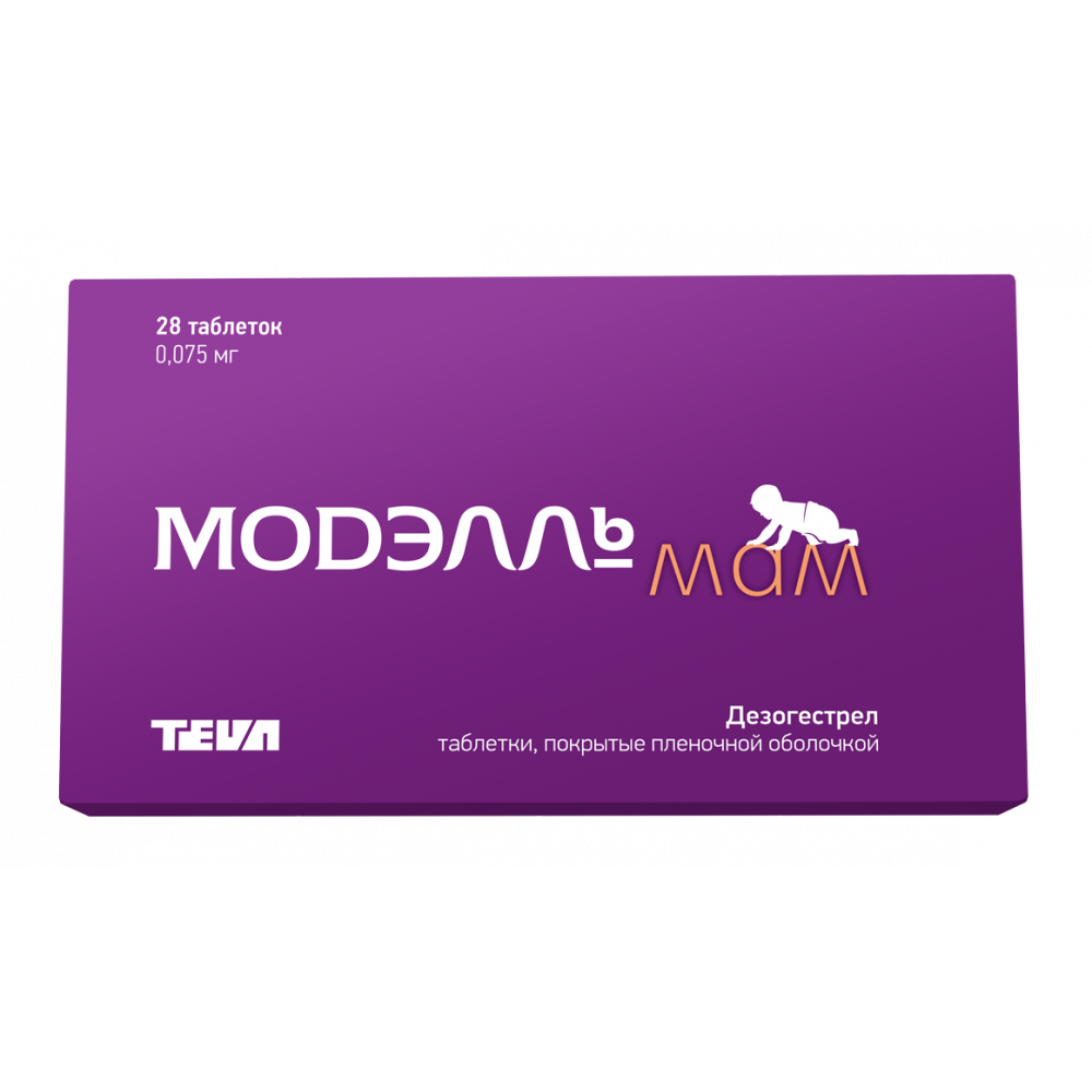 Модэлль Мам таб.п/о раствор./кишечн. 0,075мг №28