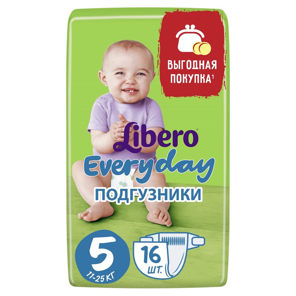 Либеро подгузники Эвридей экстра ладж 11-25кг №16