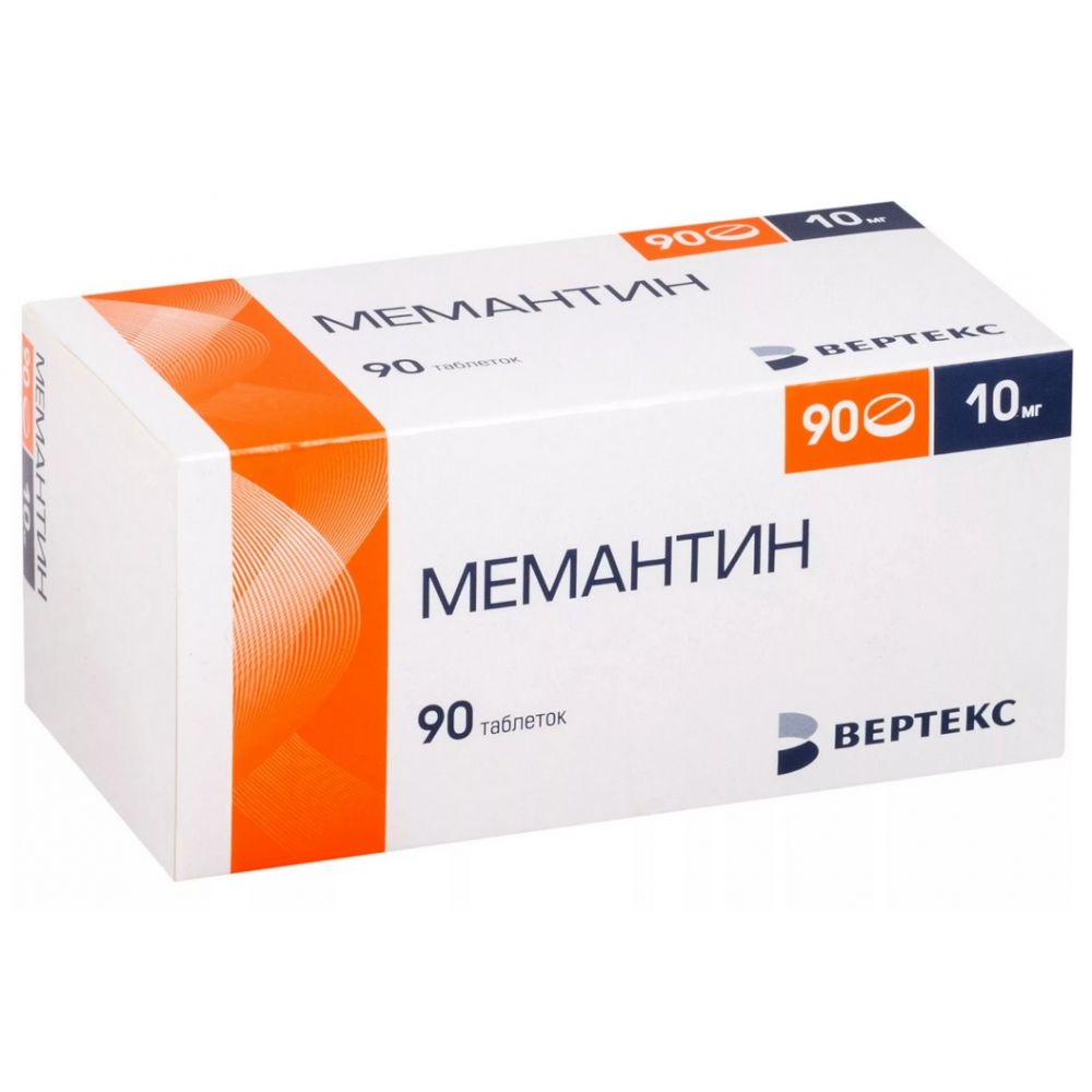Мемантин таб.п/о плен. 10 мг №90