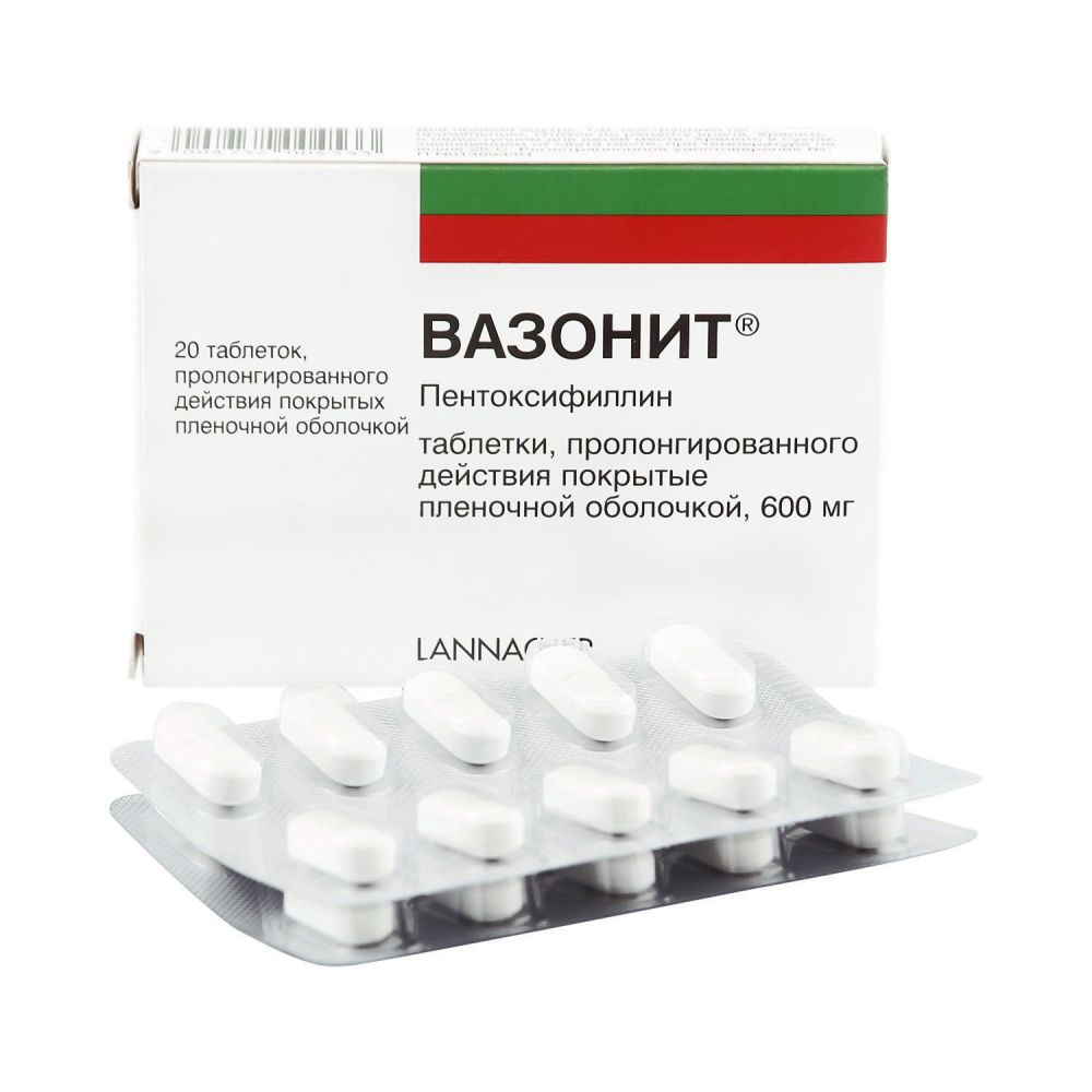 Вазонит таб.ретард 600мг №20